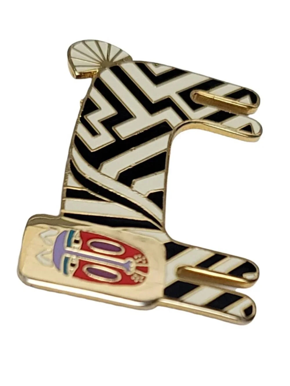 Laurel Burch Black White Enamel 